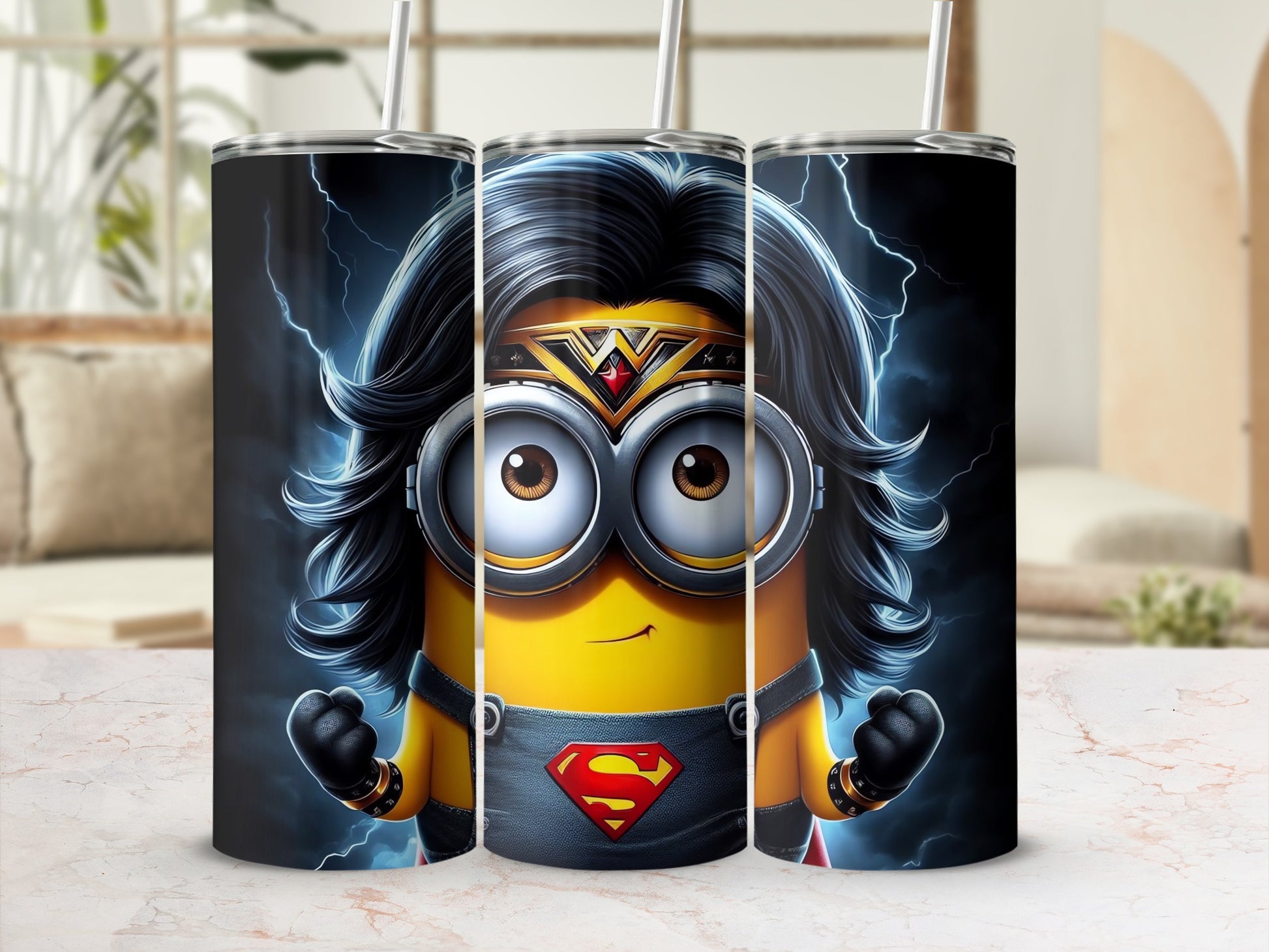 Superhero Cartoon Character Insulated Tumbler Cup