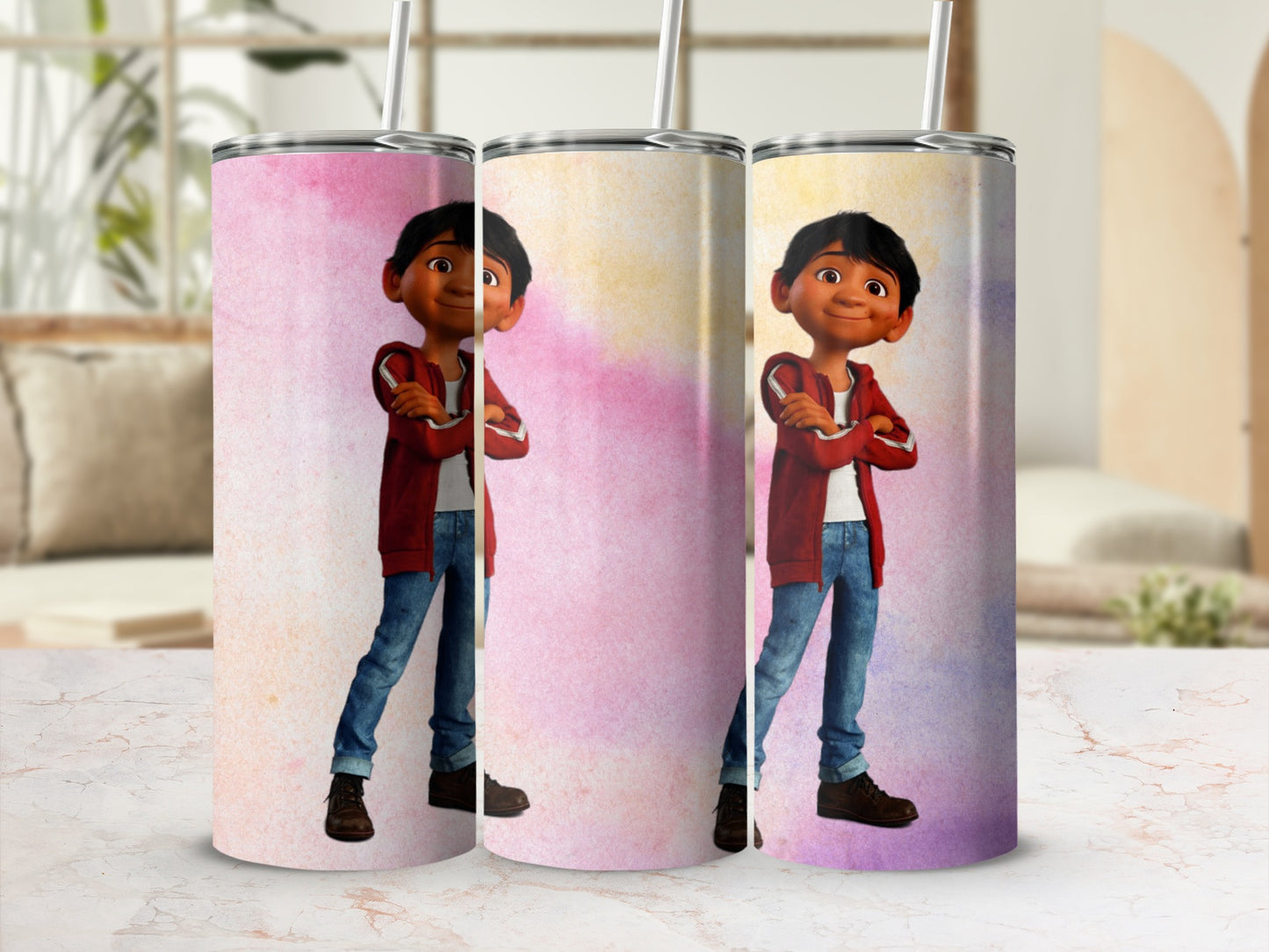 Animated Character Themed Colorful Tumbler Cup