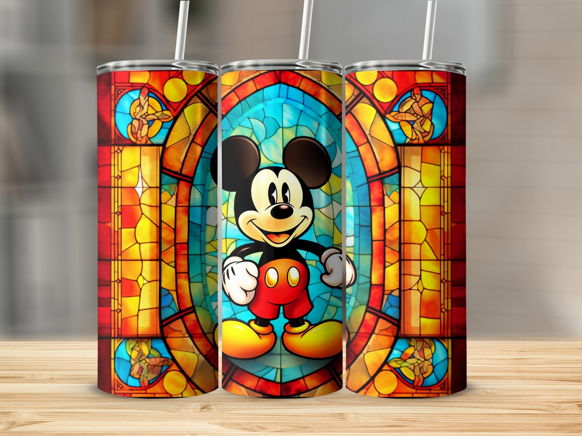 Stained Glass Mickey Mouse Tumbler Drinkware