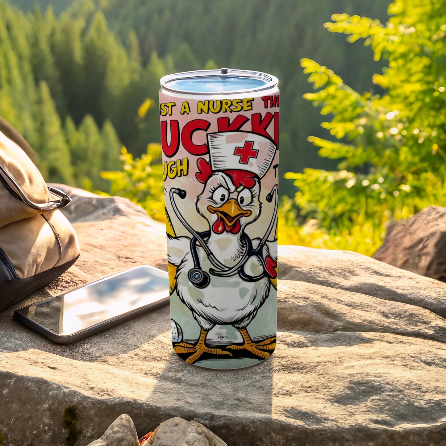 Nurse Themed Chicken Design Tumbler For Nurses