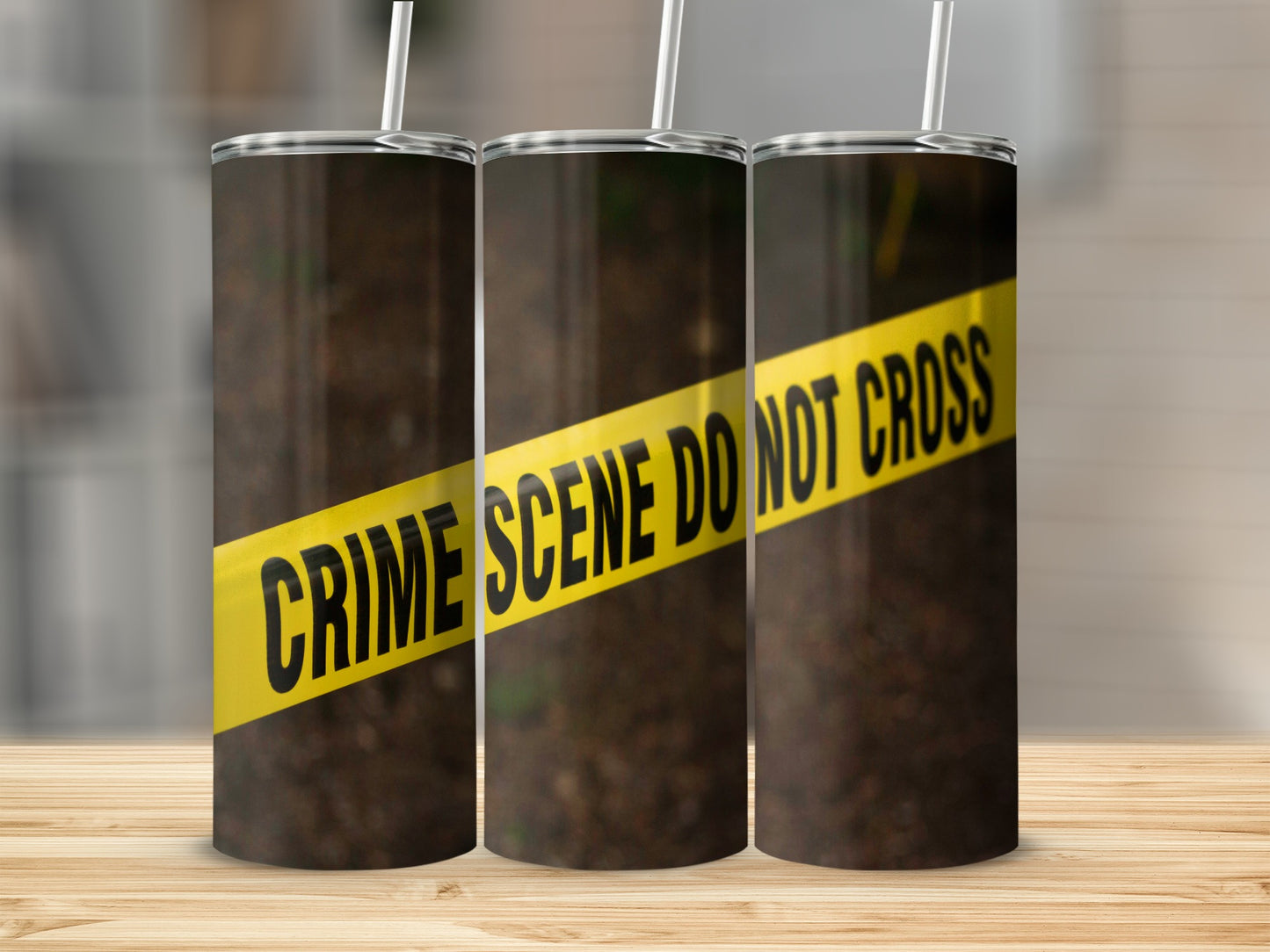 Crime Scene Do Not Cross Yellow Tape Tumbler product type