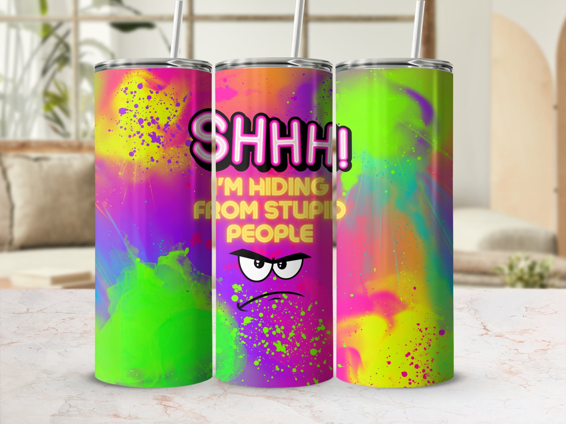 SHHH IM HIDING FROM STUPID PEOPLE Tumbler product type