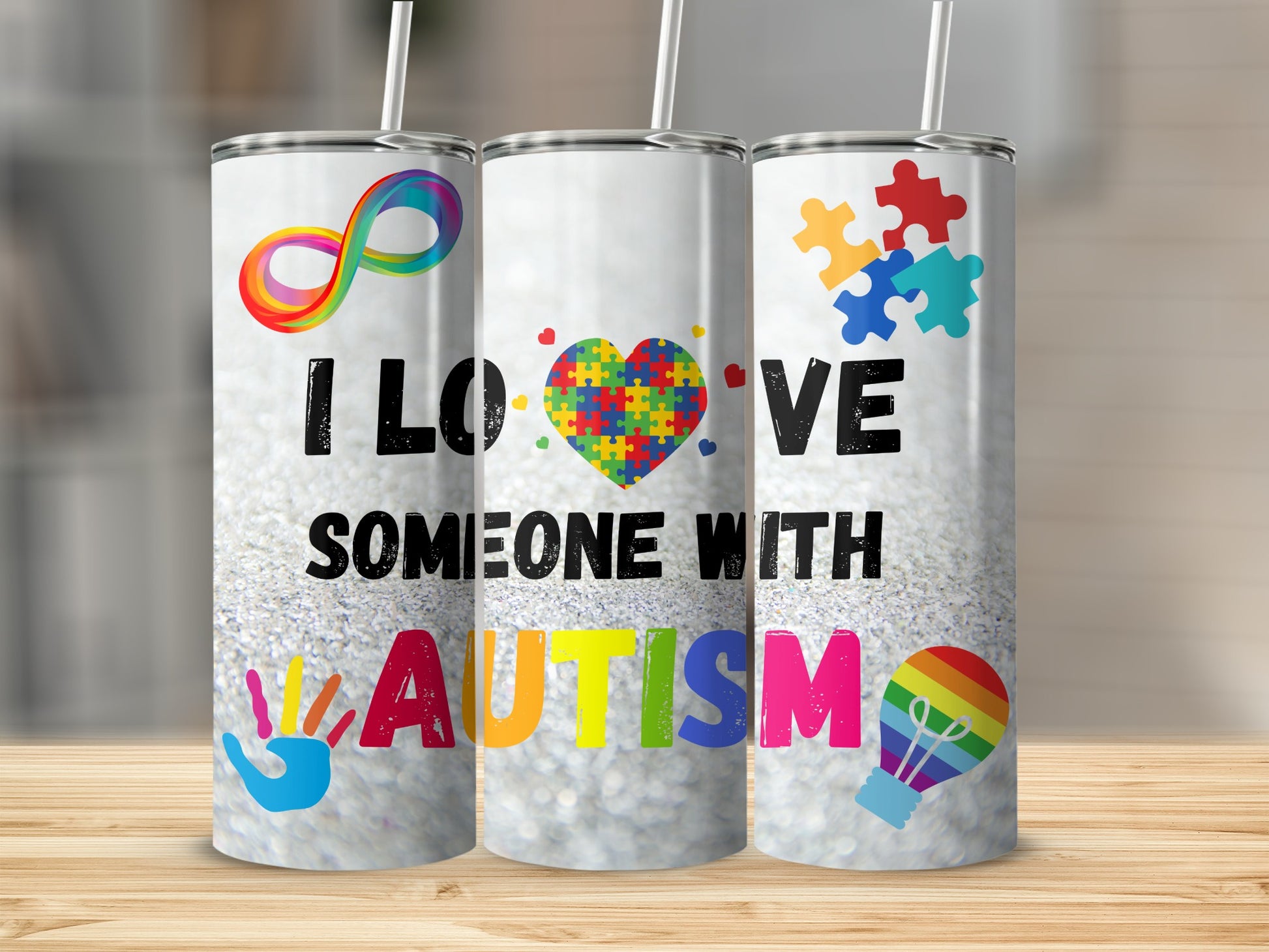 Inspirational Love Someone With Autism Awareness Tumbler