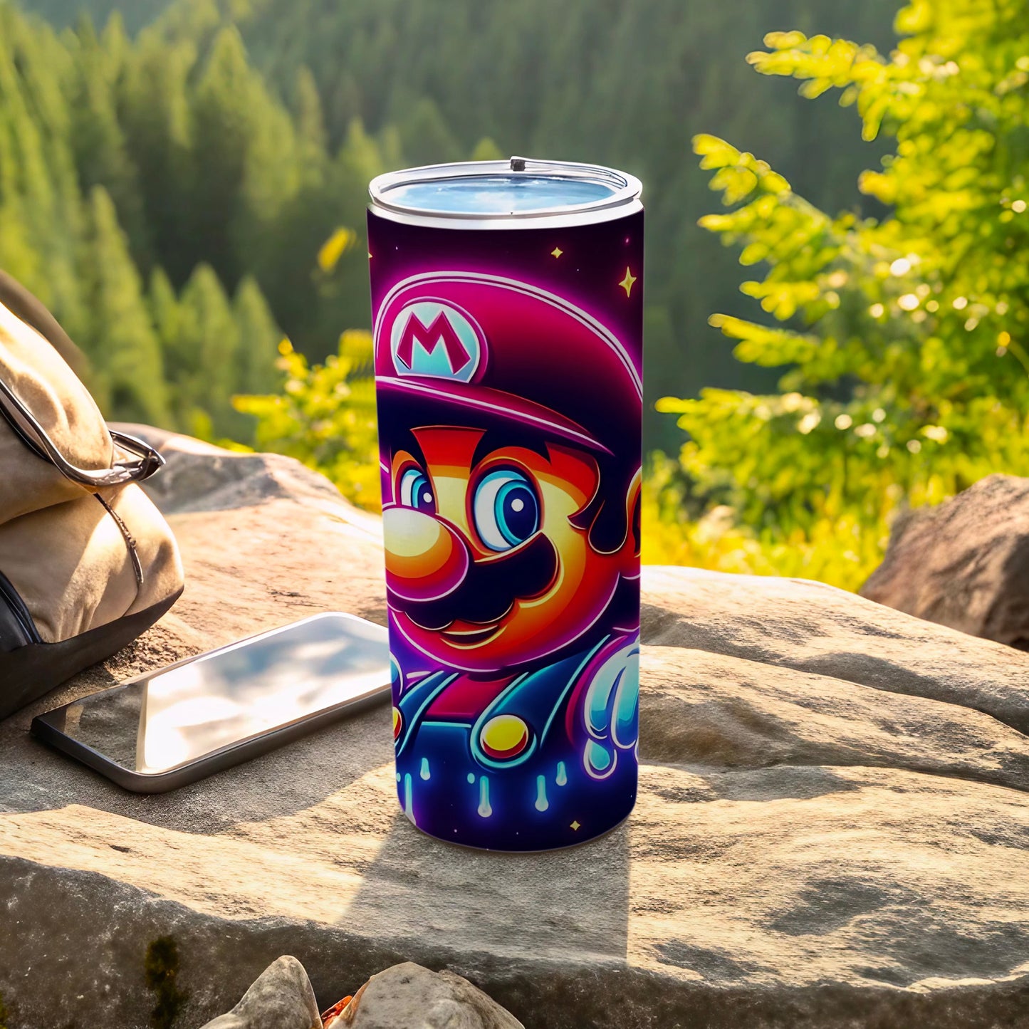 Vibrant Mario Character Design Insulated Travel Tumbler