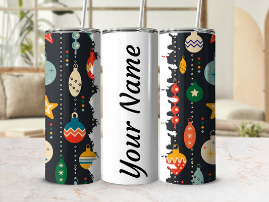 Personalized Christmas Ornaments Design Tumbler Cup