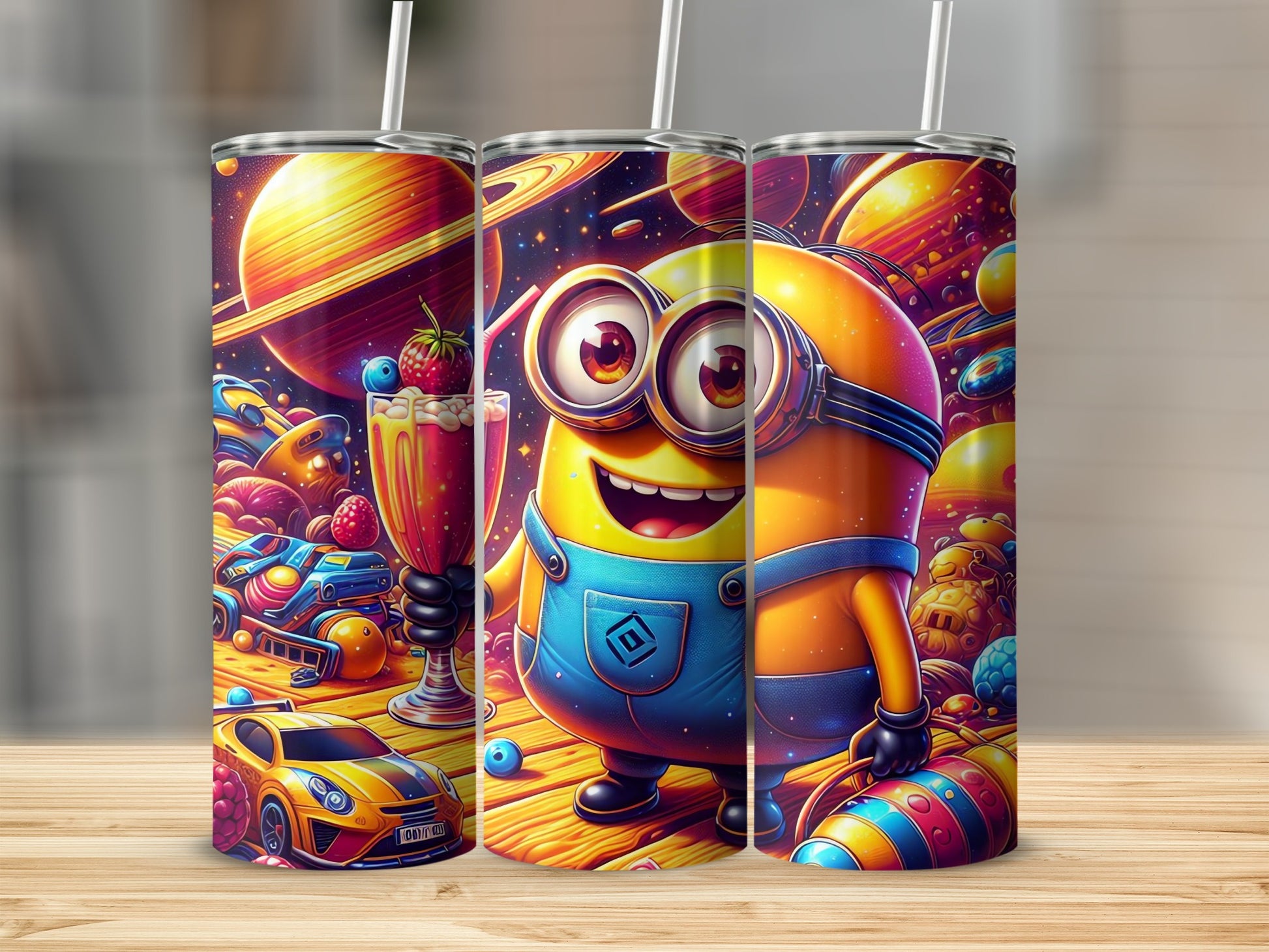 Colorful Cartoon Character Space Adventure Cup