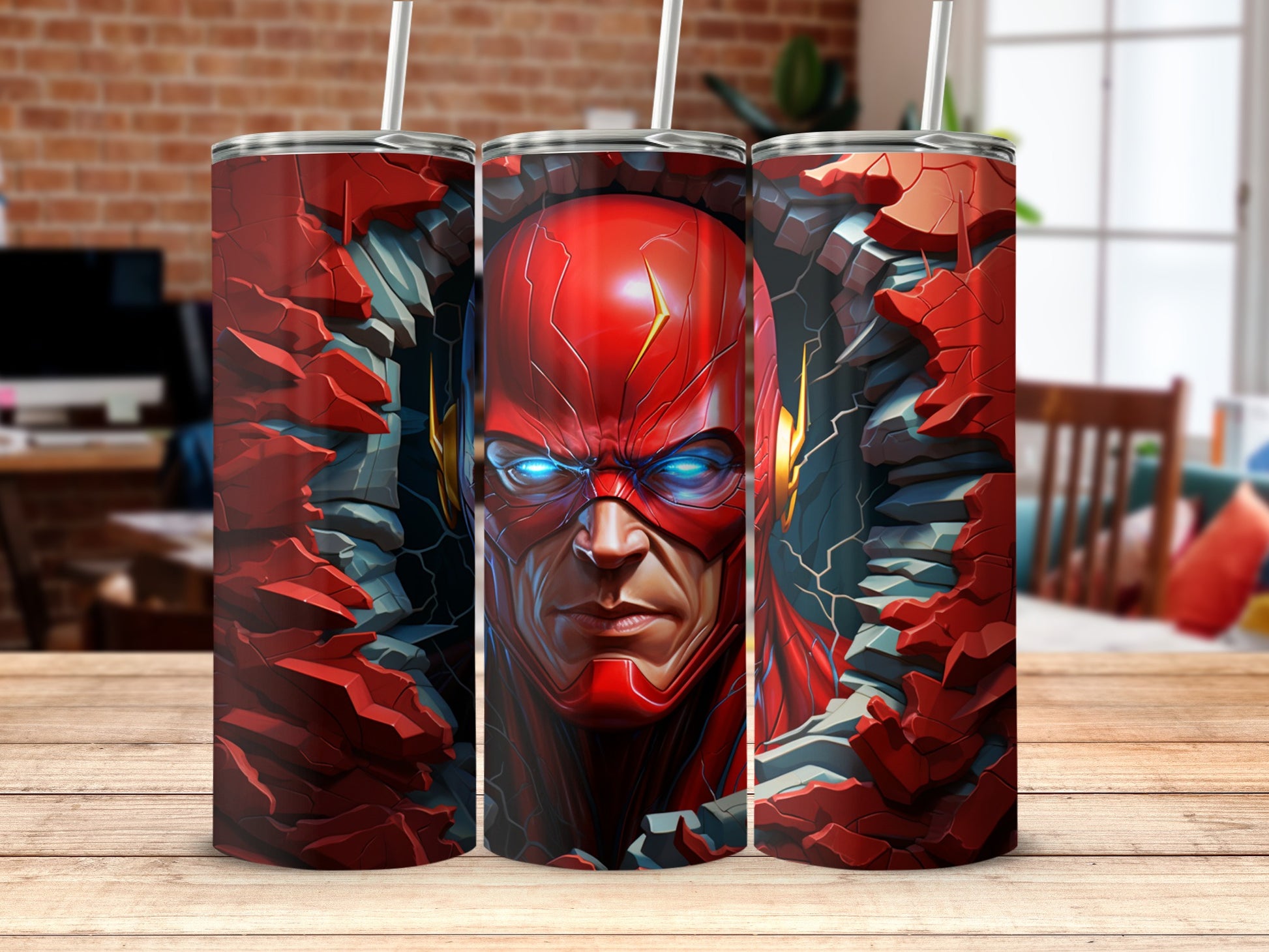 Flash Superhero Graphic Tall Drink Tumbler