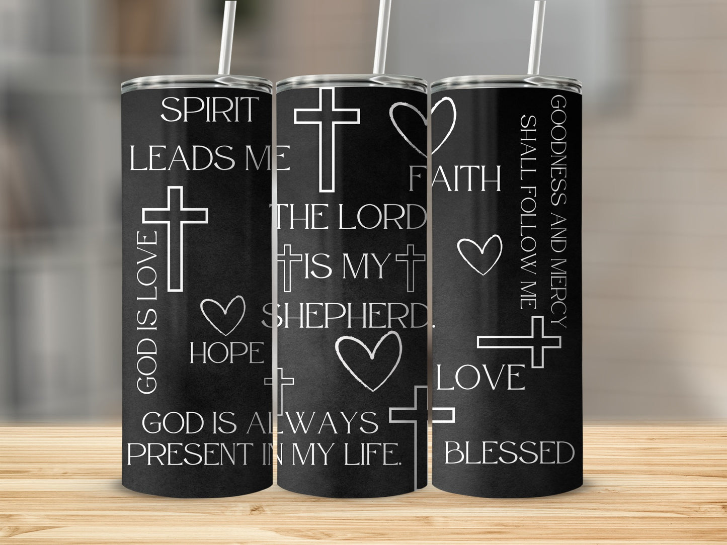 Inspirational Faith and Love Quotes Tumbler Product