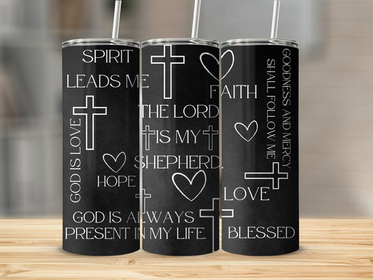 Inspirational Faith and Love Quotes Tumbler Product