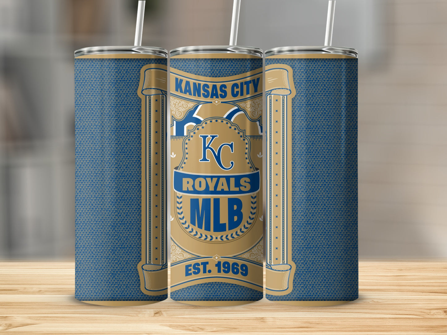 Kansas City Royals MLB Team Emblem Est 1969 Tumbler