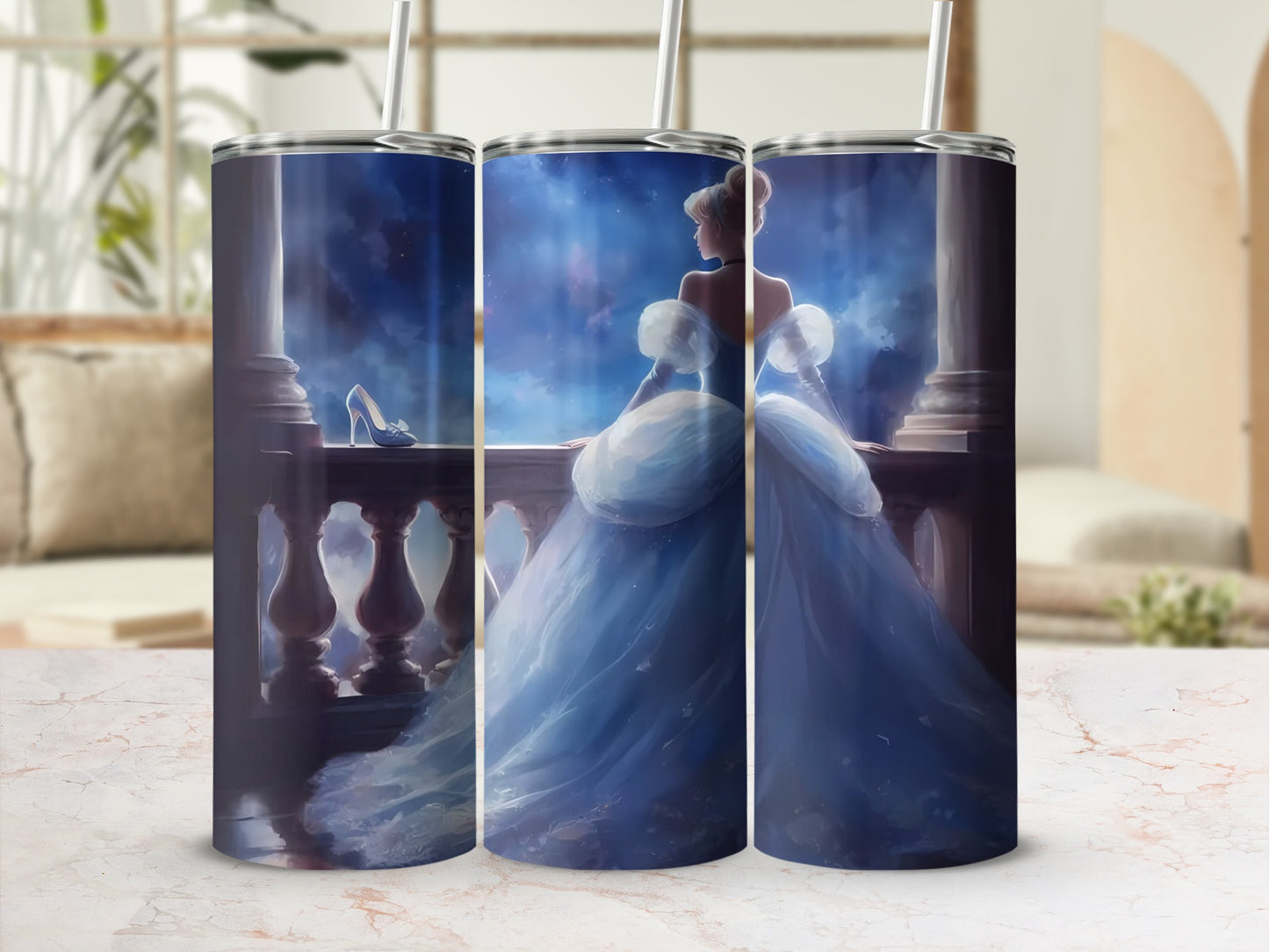 Enchanting Princess in Night Sky Insulated Tumbler