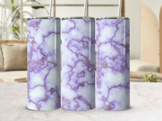 Purple Gold Marble Veins Tumbler Drinkware product type
