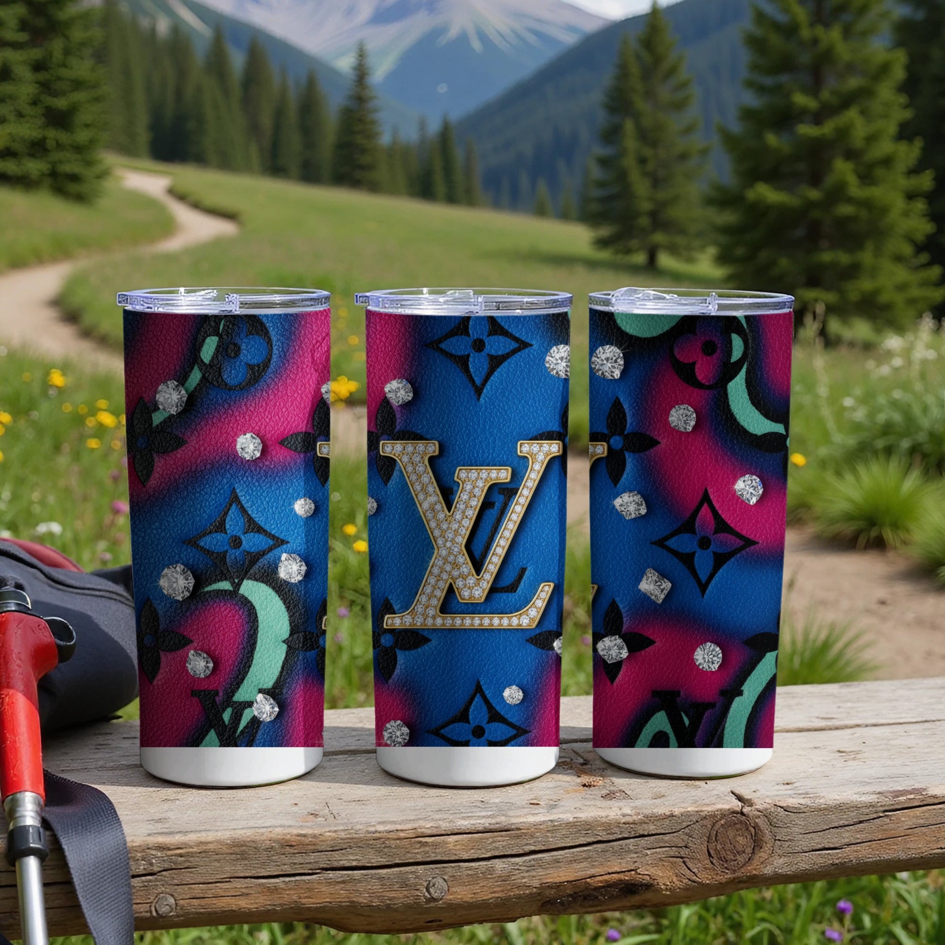 Luxury Designer-Inspired Colorful Tumbler Cup