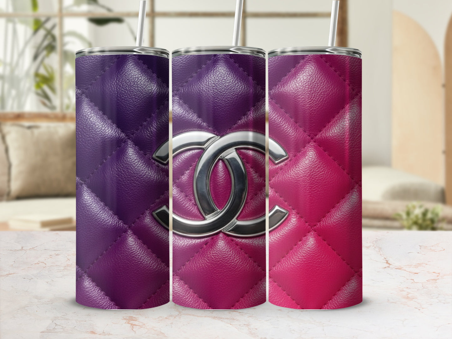 Elegant Purple To Pink Design With A Symbol Tumblers
