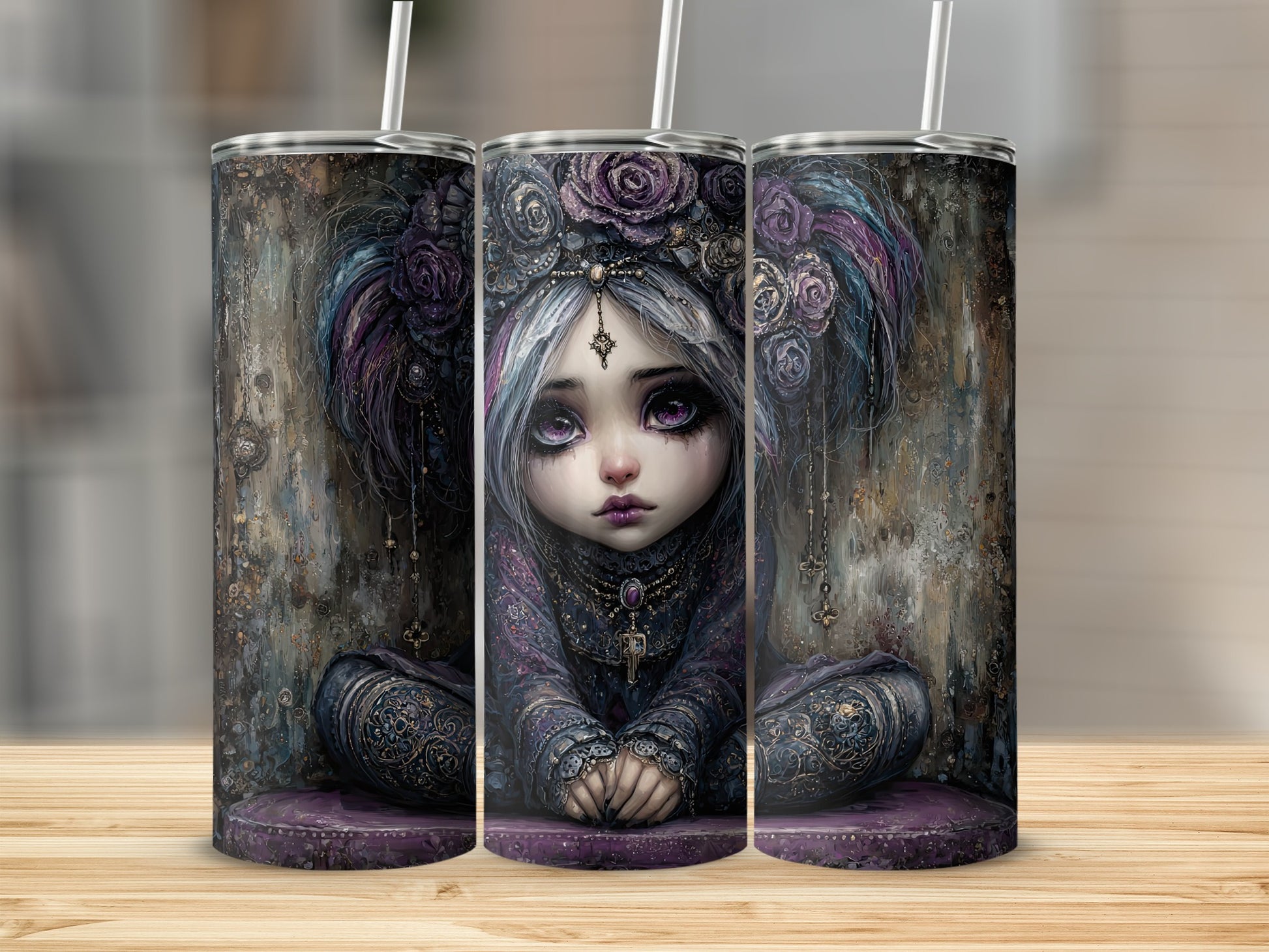 Dark Fantasy Art Fantasy Girl Stainless Steel Drinkware