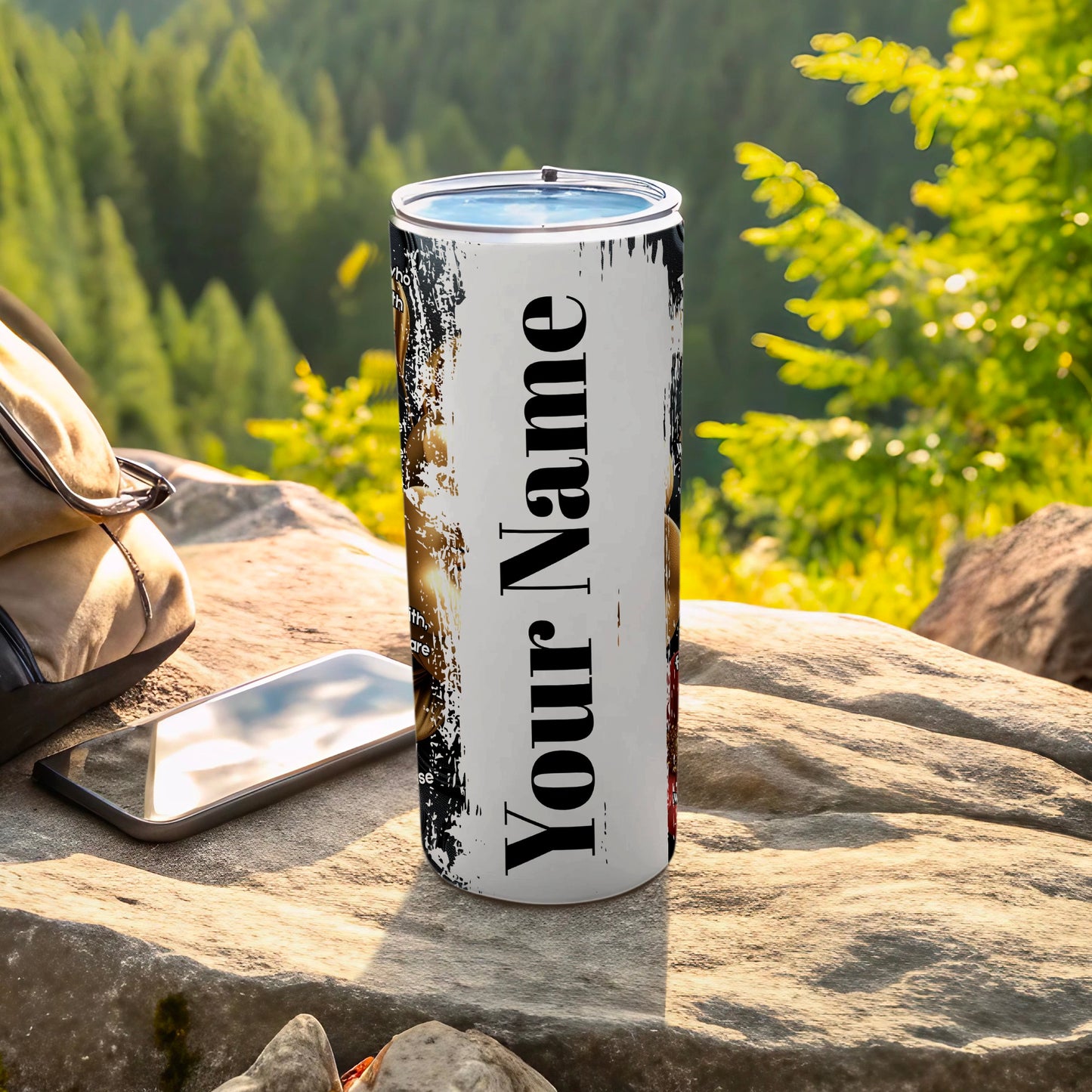 Customizable Your Name Travel Tumbler for Outdoor Use