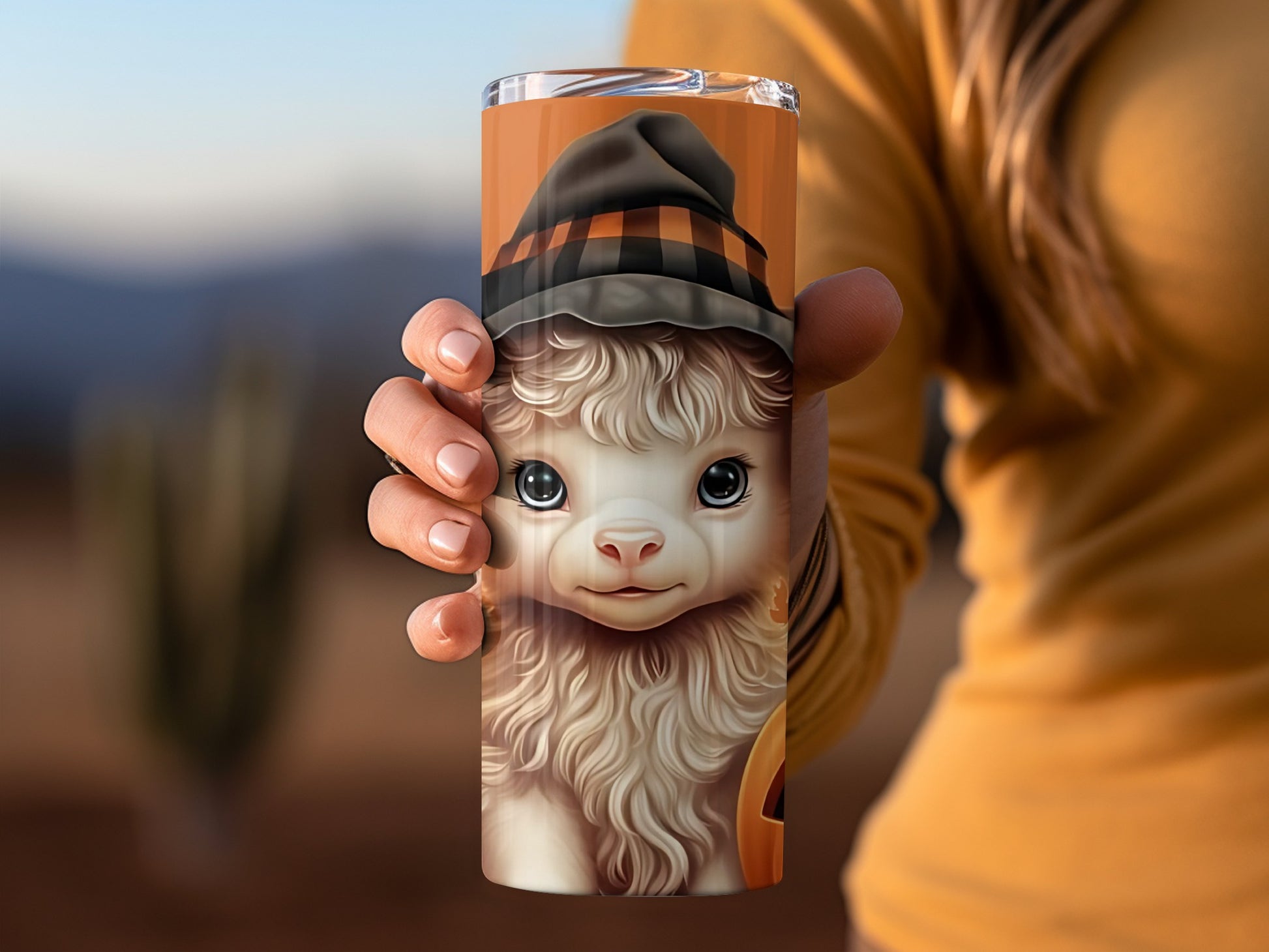 Cute Halloween Llama with Hat Insulated Tumbler