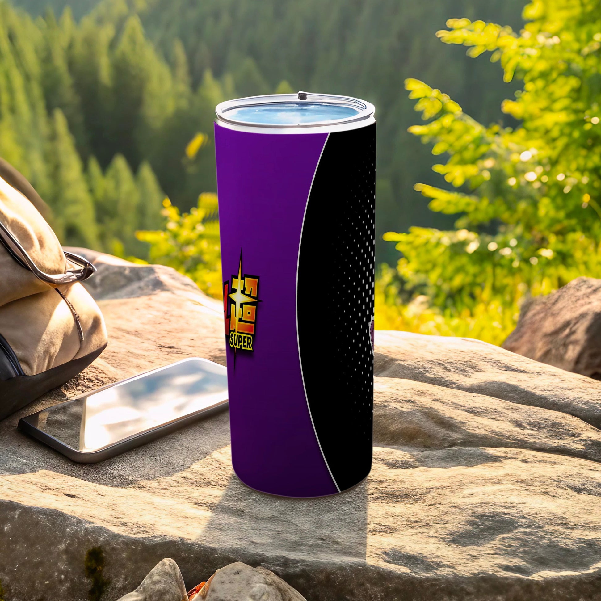 Purple and Black Super Hero Tumbler 20oz