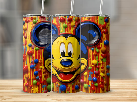 Colorful Cartoon Character Tumbler with Standard Straw
