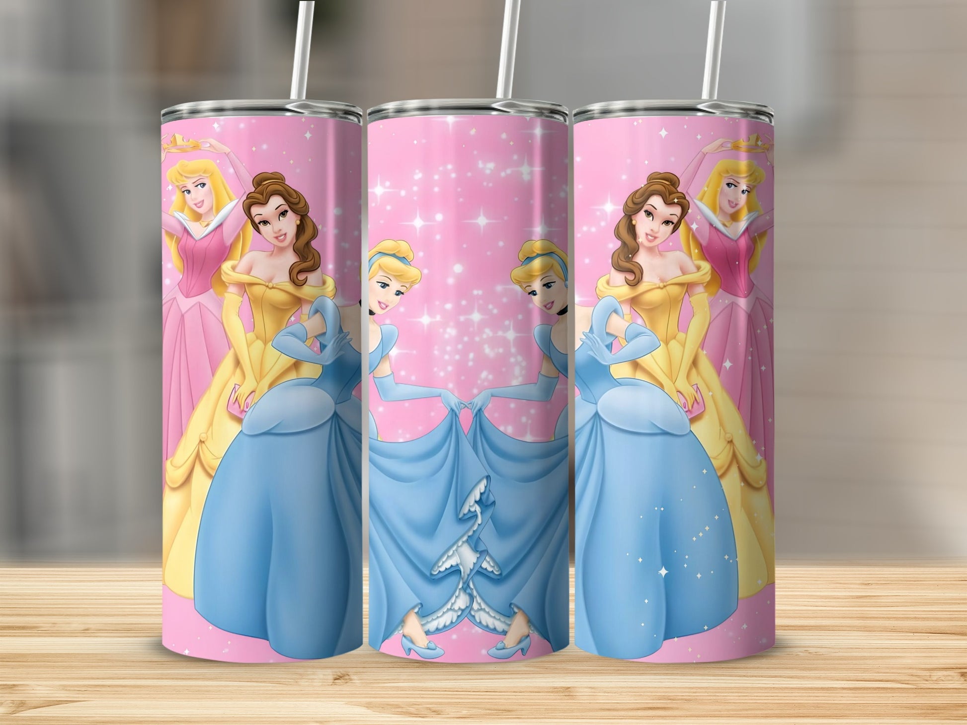 Disney Princesses Pink Sparkle Tumbler Cup
