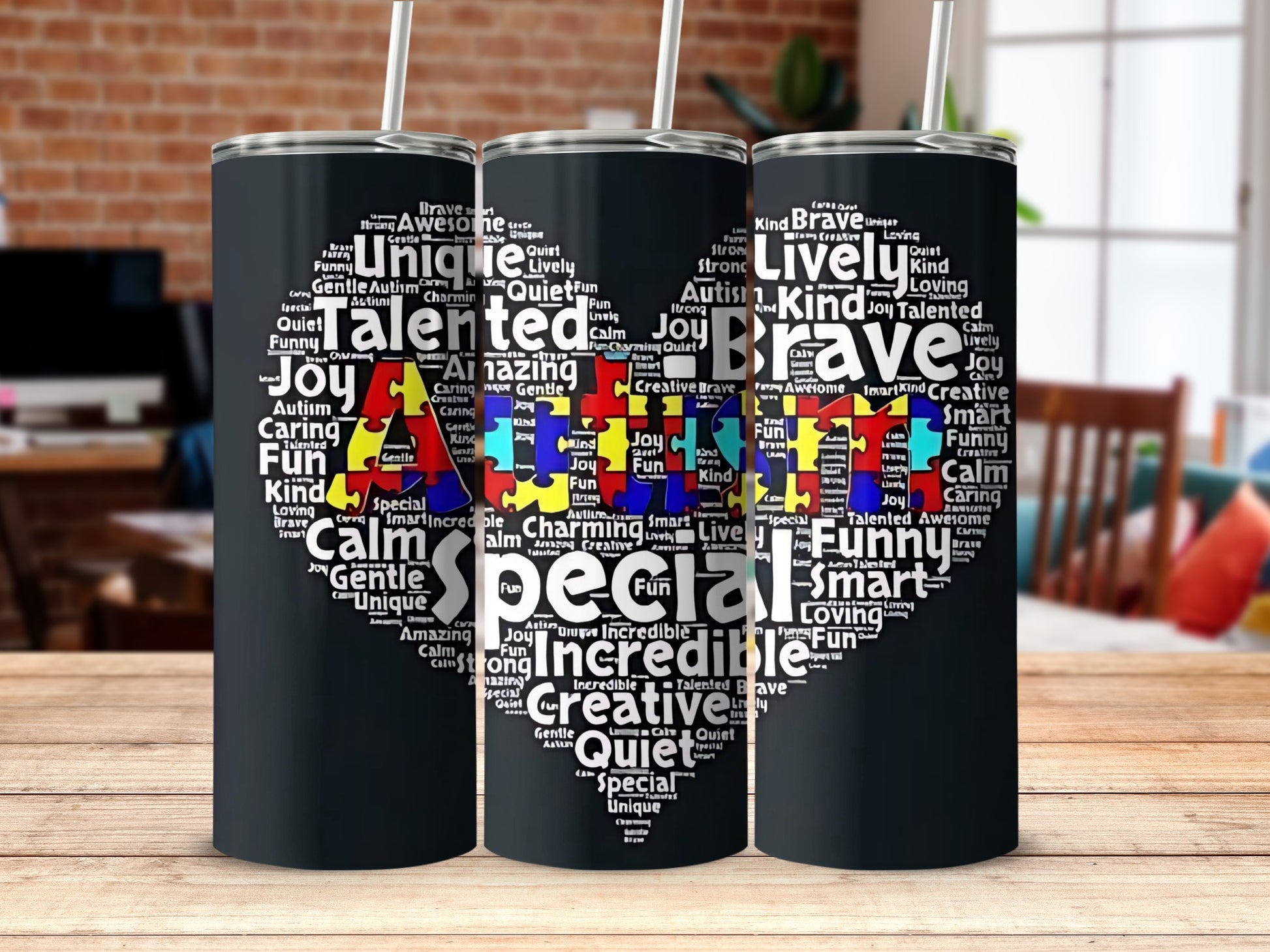 Autism Awareness Inspirational Graphic Tumbler