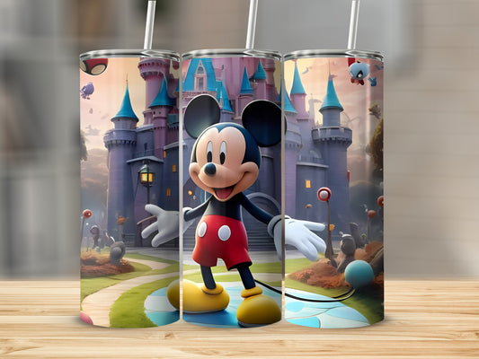 Castle and Cartoon Character Printed Tumbler Cup