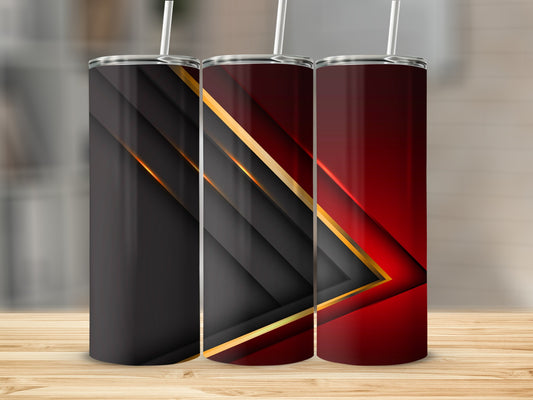 Abstract Gray Gold Red Arrow Background Pattern Tumblers