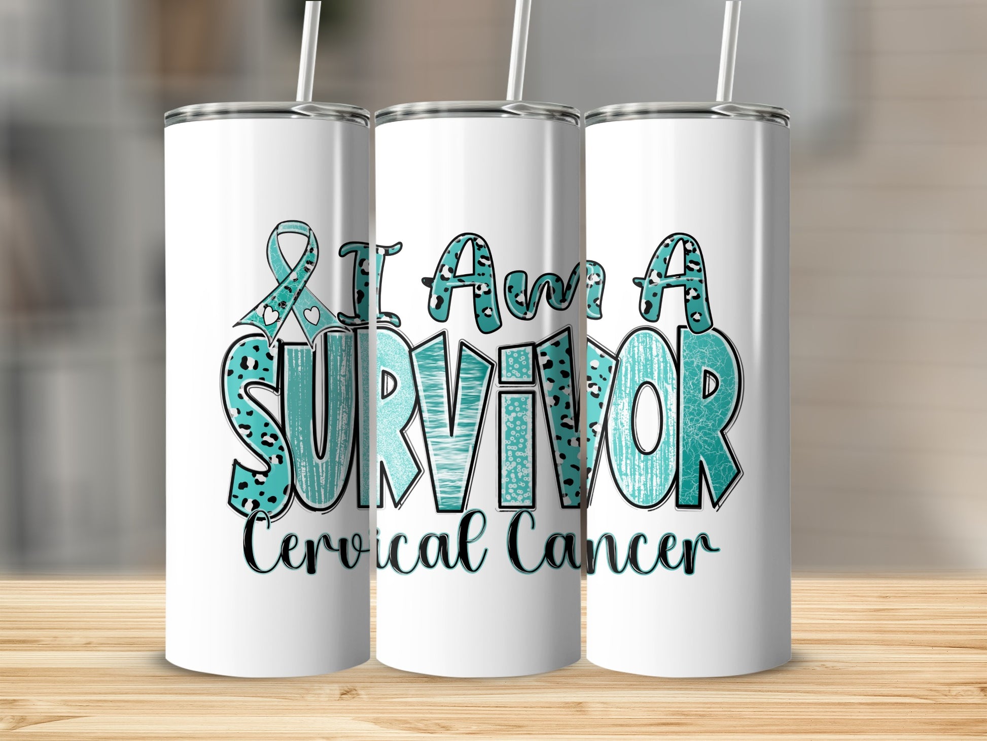 I Am A Survivor Cervical Cancer Awareness Tumbler
