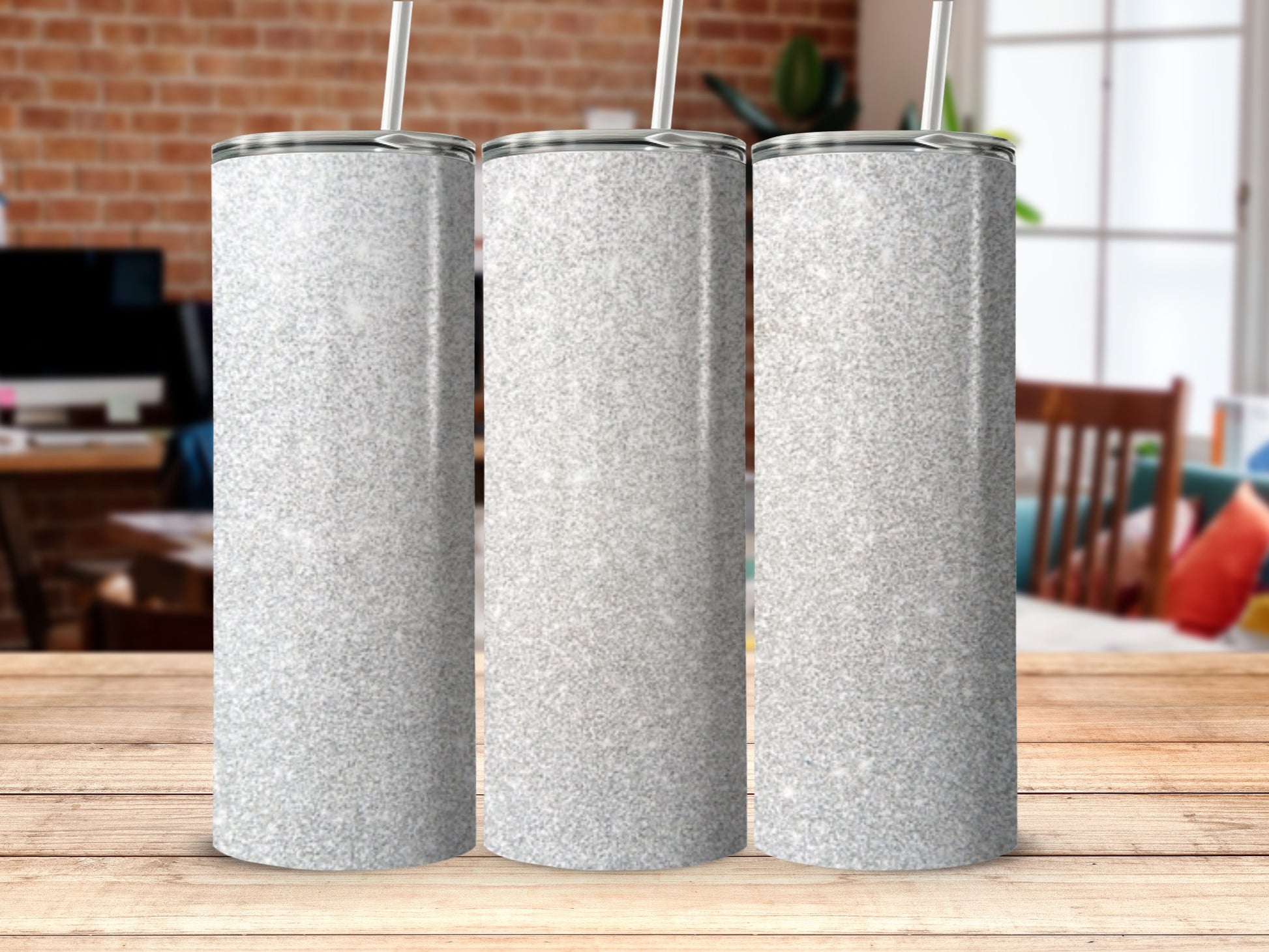 Stylish Tall Glossy Silver Tumblers for Everyday Use