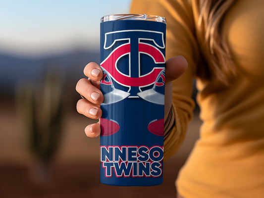 Minnesota Twins Helmets and Logo Blue Red Star Tumblers