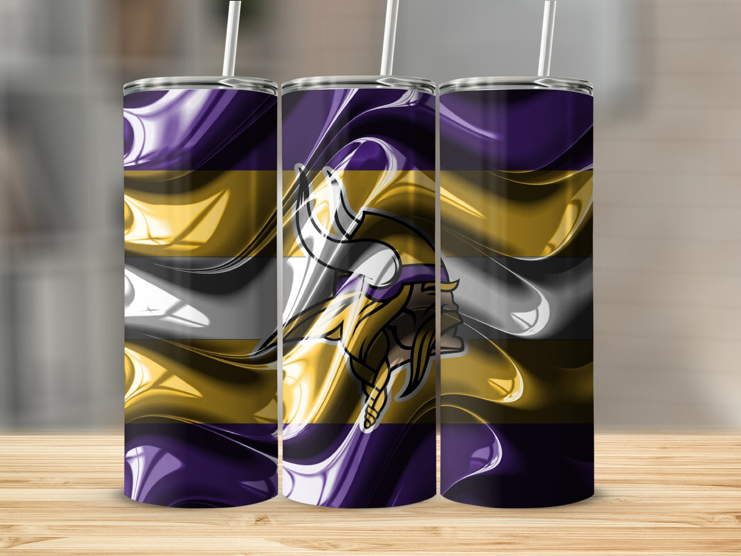 Minnesota Vikings Team Logo Abstract Background Tumblers
