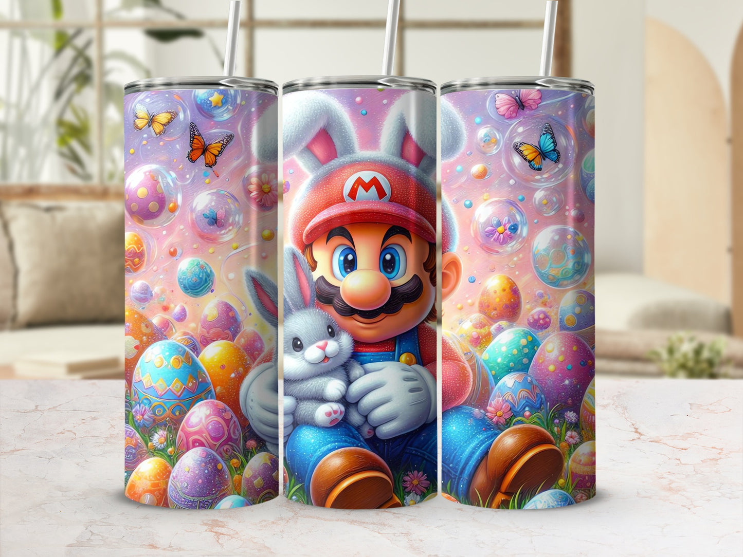 Mario Easter Bunny Rabbit Eggs Tumbler product type