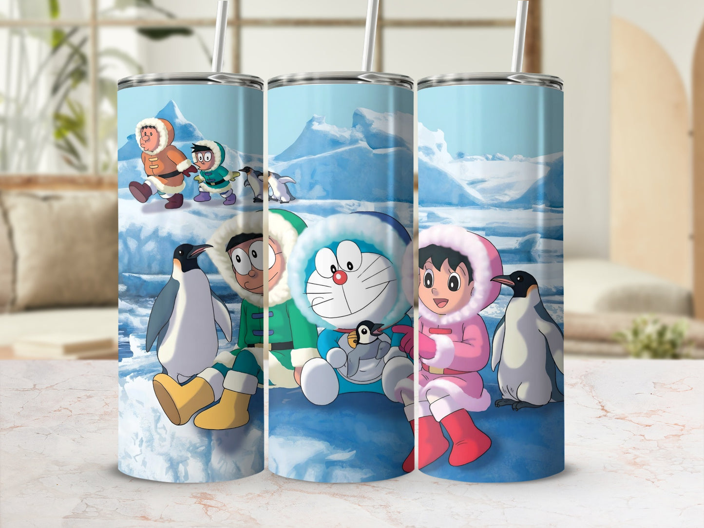 Cute Cartoon Characters With Penguins Tumbler