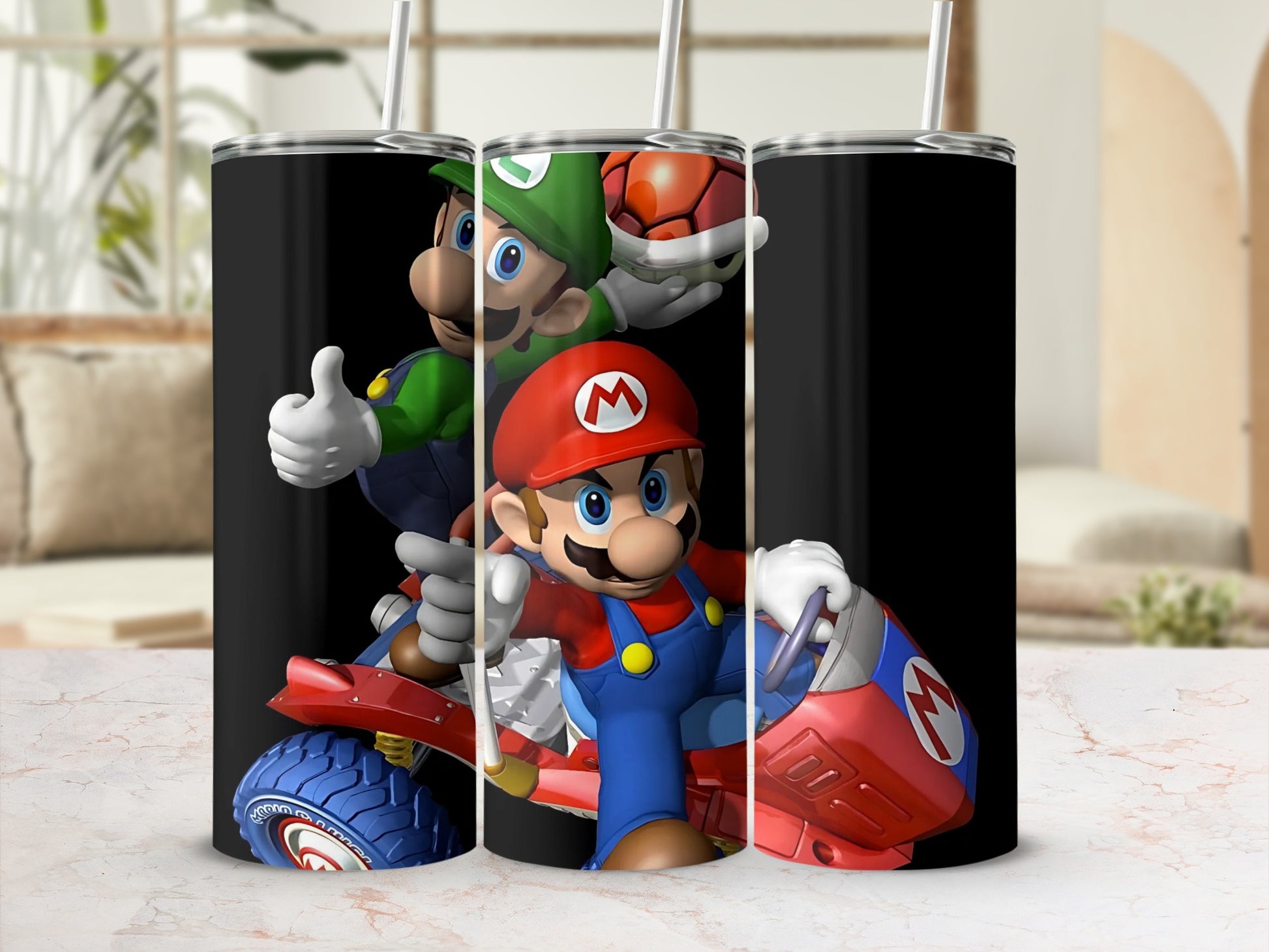 Mario and Luigi Racing Tumbler Cup 20oz