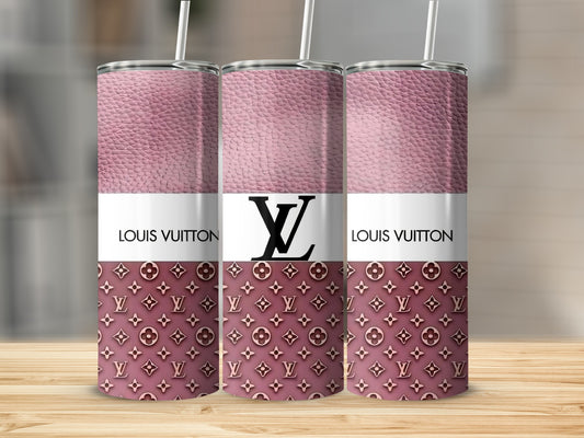 Stylish Pink Patterned Louis Vuitton Tumblers