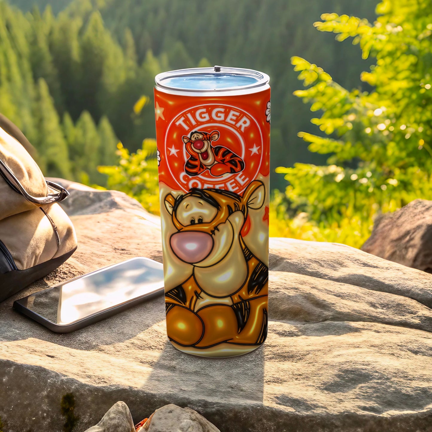 Tigger Coffee Character Art Insulated Travel Mug