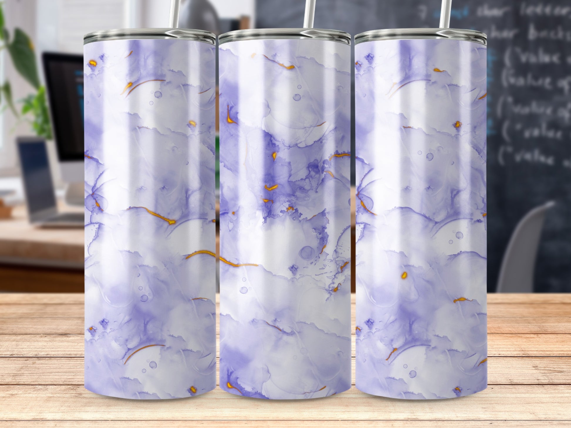 Purple Gold Marble Abstract Tumbler product type