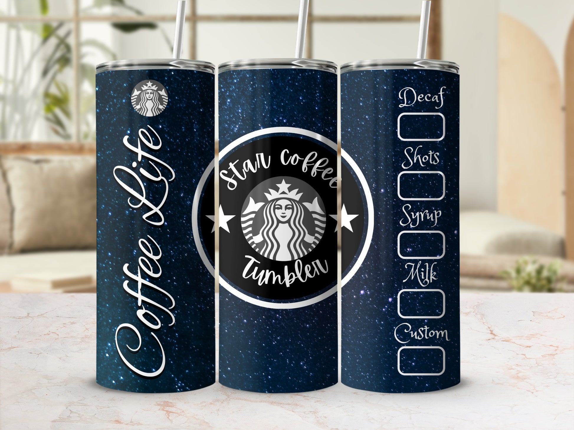 Star Coffee Tumbler with Customizable Options Tumbler