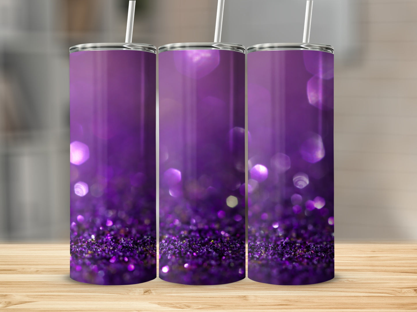 Sparkling Purple Glitter Tumbler for a Glamorous Look