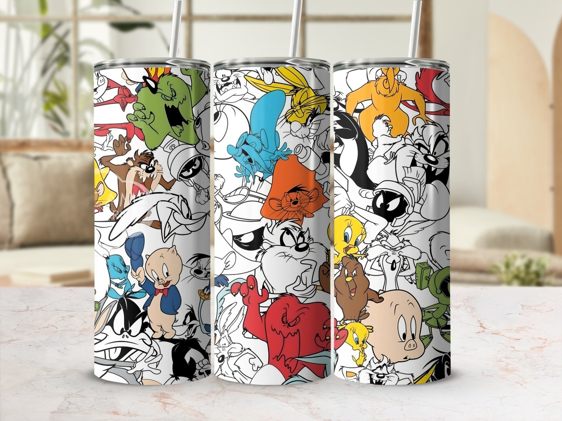 Colorful Cartoon Character Pattern Infused Drink Product