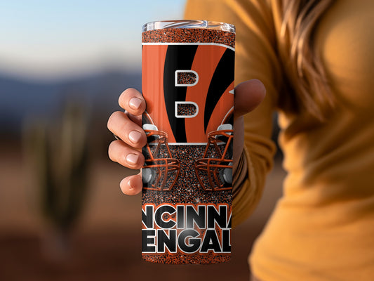 Cincinnati Bengals Football Helmets Team Logo Design Tumblers