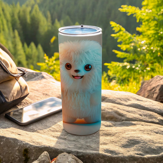 Adorable white fluffy creature outdoor adventure tumbler product type
Tumbler
Travel Tumbler
Cute Tumbler
Fluffy Dog
Cartoon Pet
Outdoor Gear
Adventure Drinkware
Mountain Scene
Forest Background
Puppy Design
Kawaii Style
White Creature
Happy Face
Beverage Holder
Fun Tumbler
Unique Design
Gift Idea
Drink Bottle
Hiking Companion
Smiling Animal