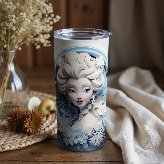 Stunning Elegant Blue Character Insulated Tumbler