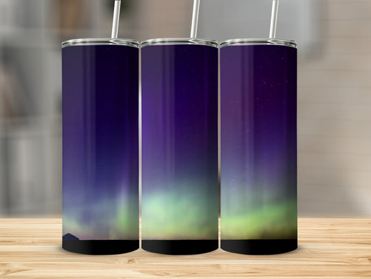 Stunning Northern Lights Themed Travel Tumbler Product