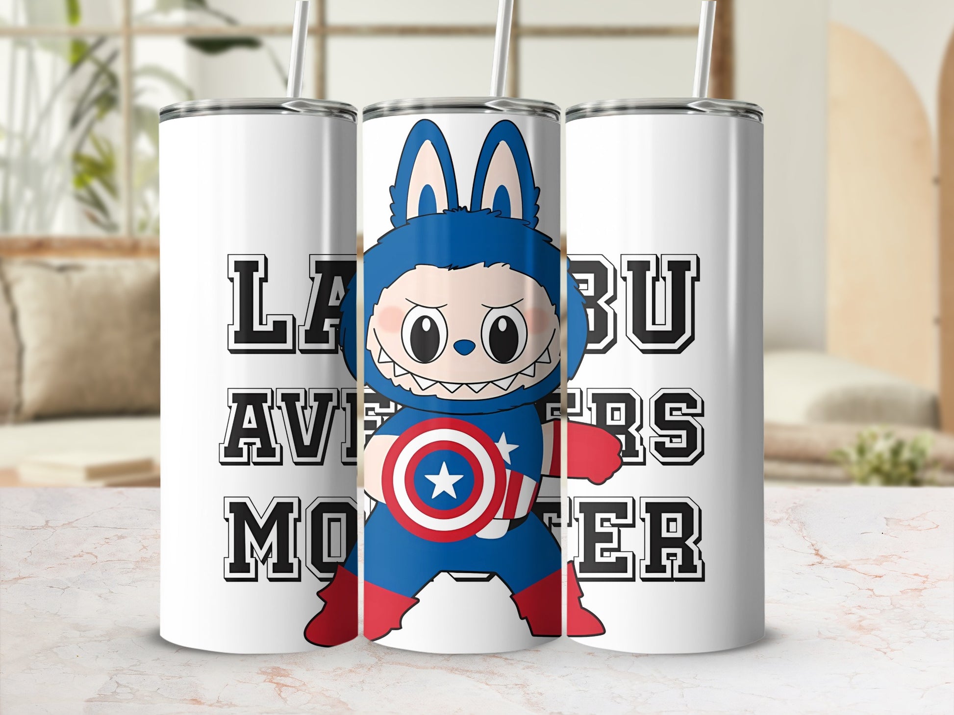 LABU AVENGERS MONSTER Design Tumbler Cup