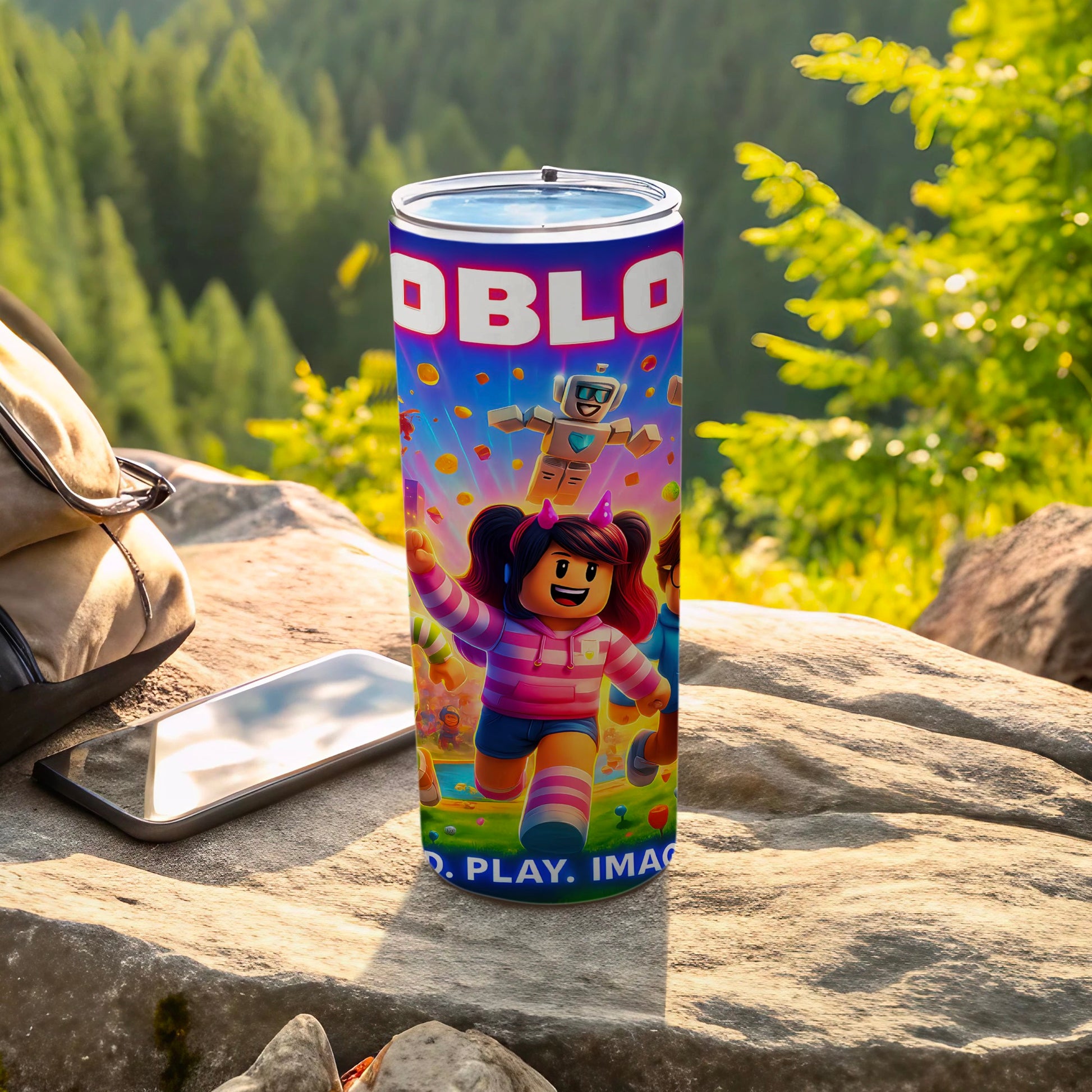 Colorful Adventure Game Themed Tumbler for Kids