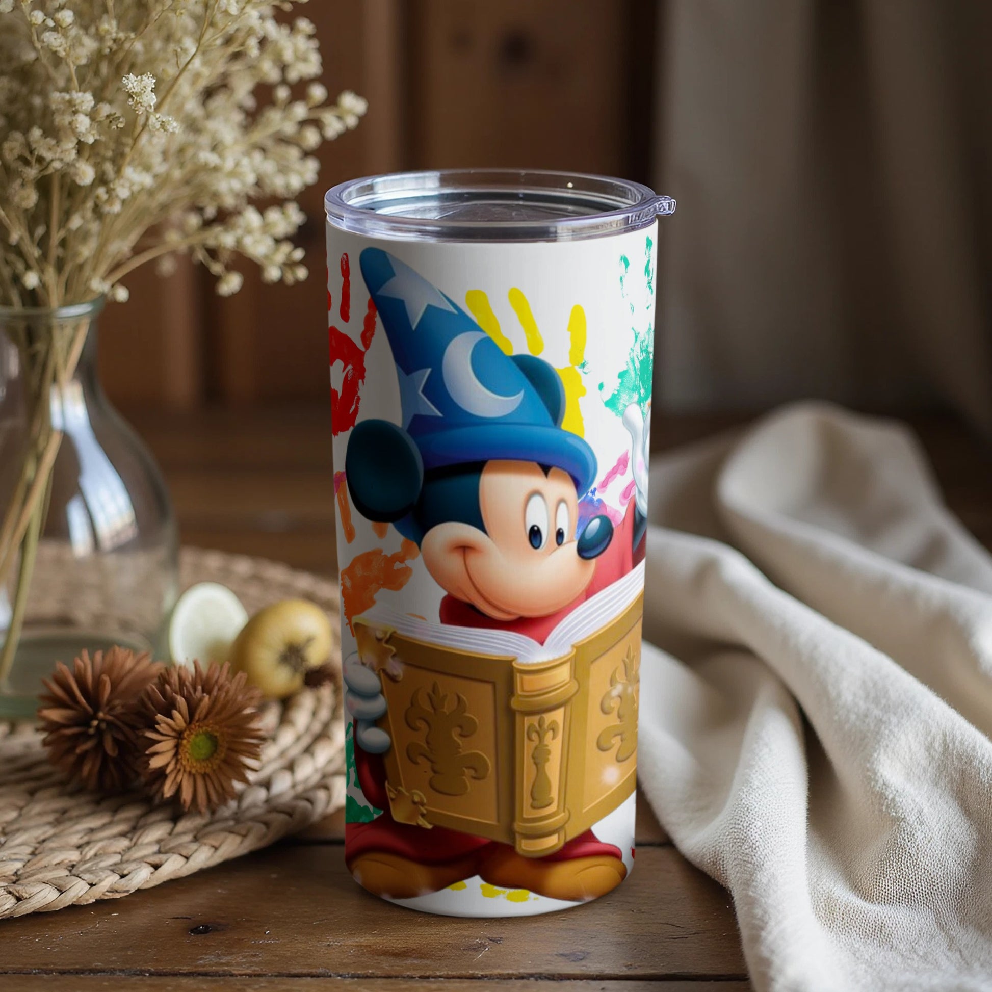 Mickey Mouse Sorcerer Design Colorful Tumbler