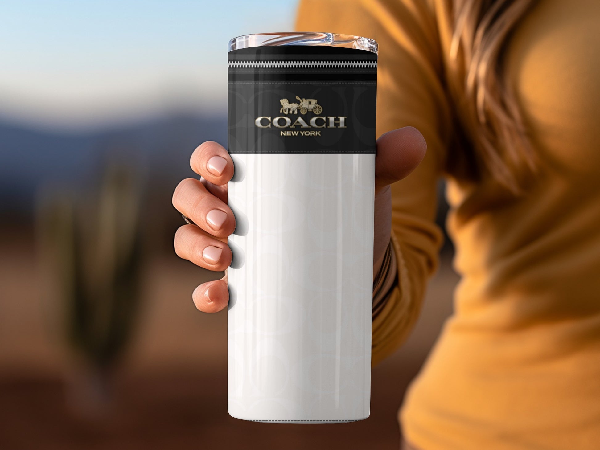 Coach New York Branded Travel Tumbler for Everyday Use