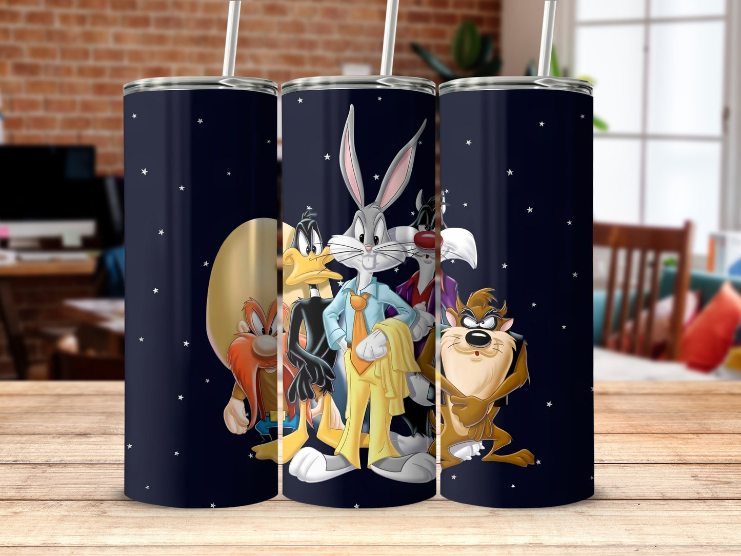 Iconic Cartoon Characters Night Sky Tumbler Product