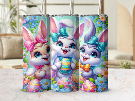 Adorable Bunny Easter Eggs Colorful Flowers product type